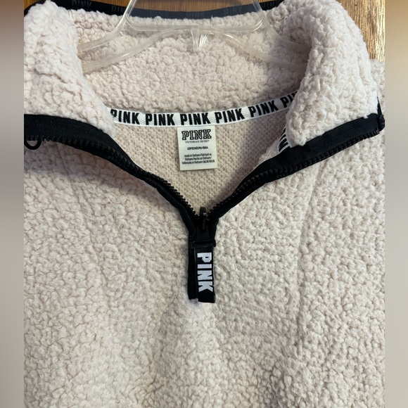 Victorias Secret PINK White/Cream Sherpa Jacket Size S - Picture 3 of 4